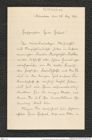 Nachlass Franz Steindachner, Brief von Hochgrashl an Franz Steindachner (26.12.1911), Inv.Nr. 227.02, Seite 1